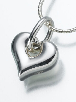 Puff Heart Pendant with Loop