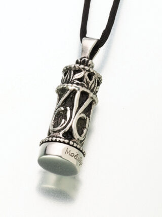 Small Filigree Cylinder Pendant