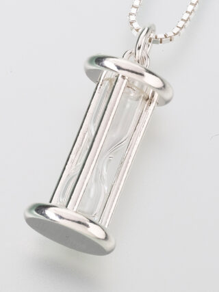 Sterling __Our" Glass Pendant