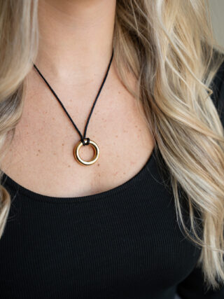 Eternity Pendant shown with satin cord