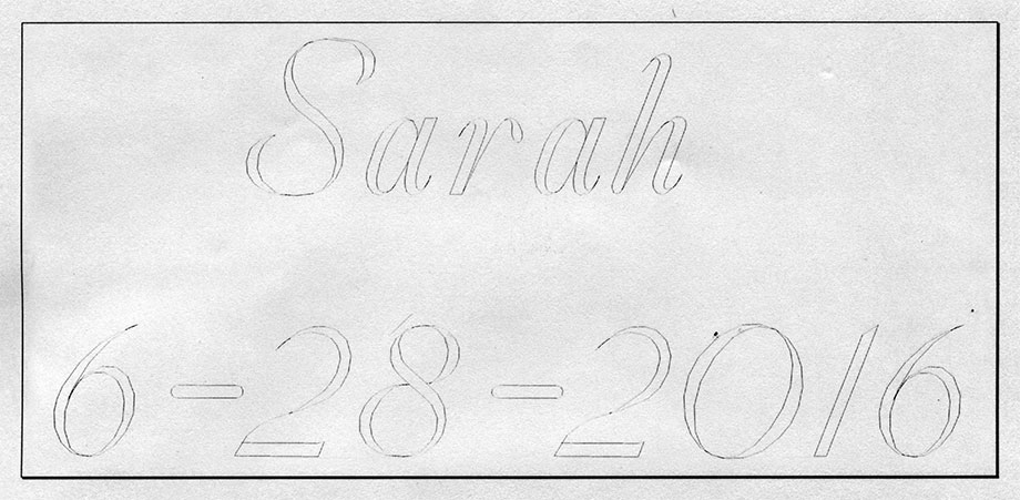 Script Lettering Example