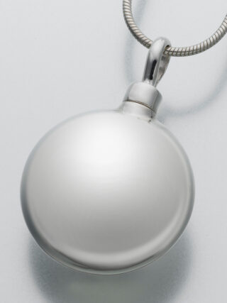 Large Sterling Silver Round Pendant