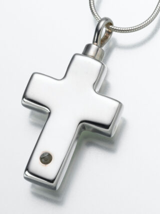 Micro Picture Lens Sterling Silver Cross Pendant