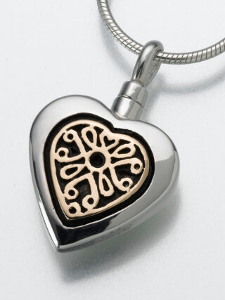 Heart Pendant with Filigree Insert