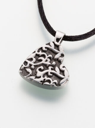 Pewter Heart with Antique Filigree Design