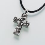 Pewter cross with antique filigree