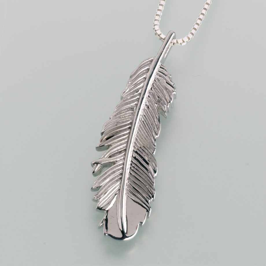 Sterling Silver Feather Pendant - Madelyn Pendants Madelyn Pendants