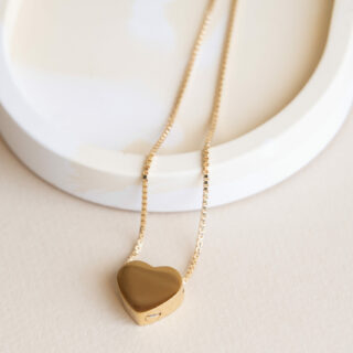 Gold Vermeil Slide Heart