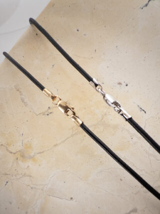 Leather cords with clasps