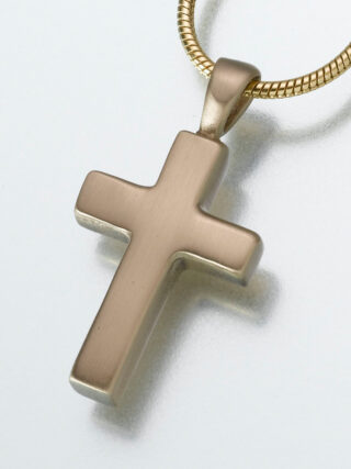 Satin Brass Cross Pendant