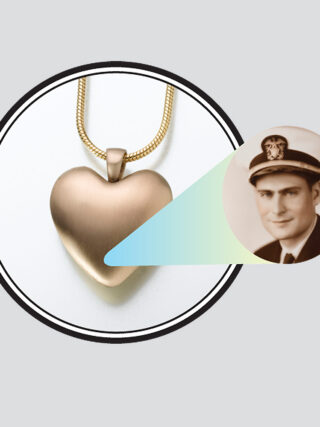 Micro Picture Lens Bronze Heart Pendant
