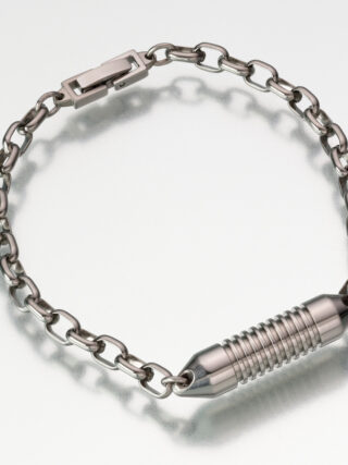 Titanium Long Wide Band Bracelet Rollo Link