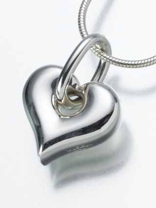 Puff Heart Pendant with Loop