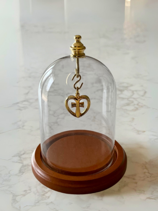 Glass Blown Dome with Brass Hook